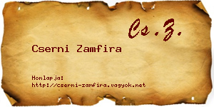 Cserni Zamfira névjegykártya
